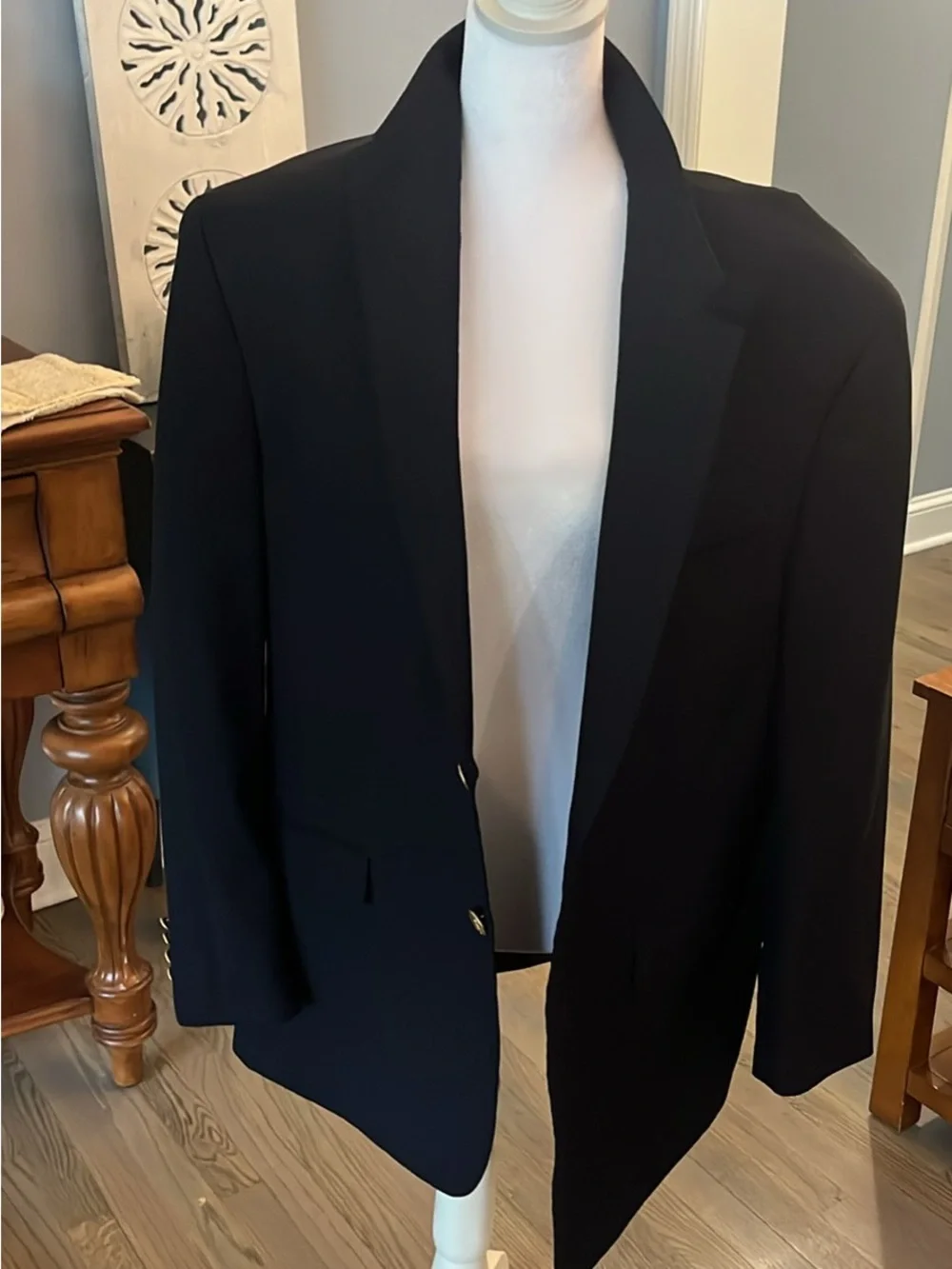 Chaps Black Men's Blazer - Classic Notch Lapel Sport Coat
